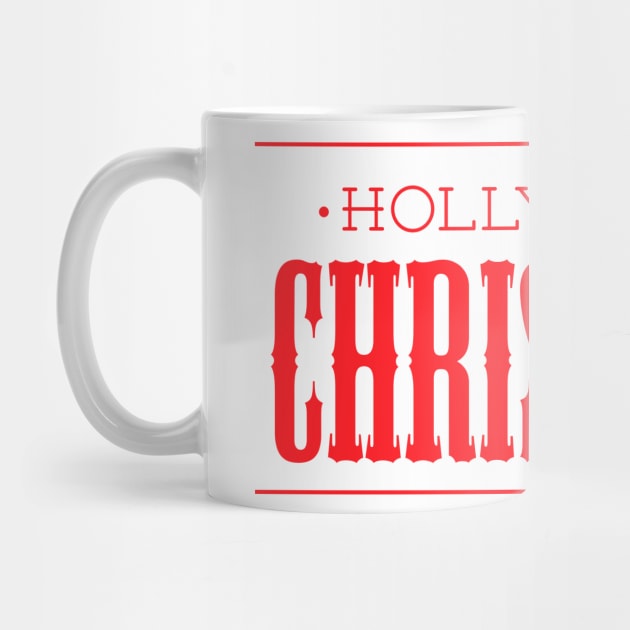 Red Holly Jolly Christmas Font Design by LittleMissy